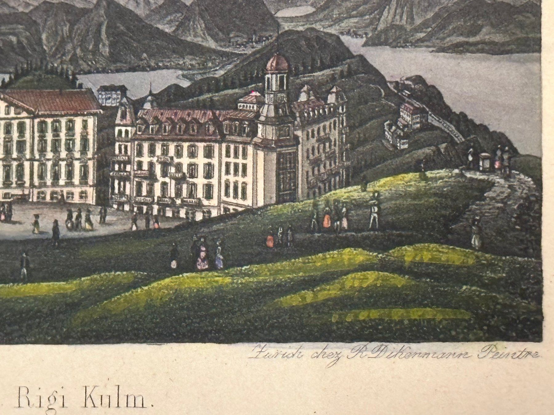 Incisioni: Antiker Stich Rigi Kulm – Usato da Adligenswil venduto da e17s15 1
