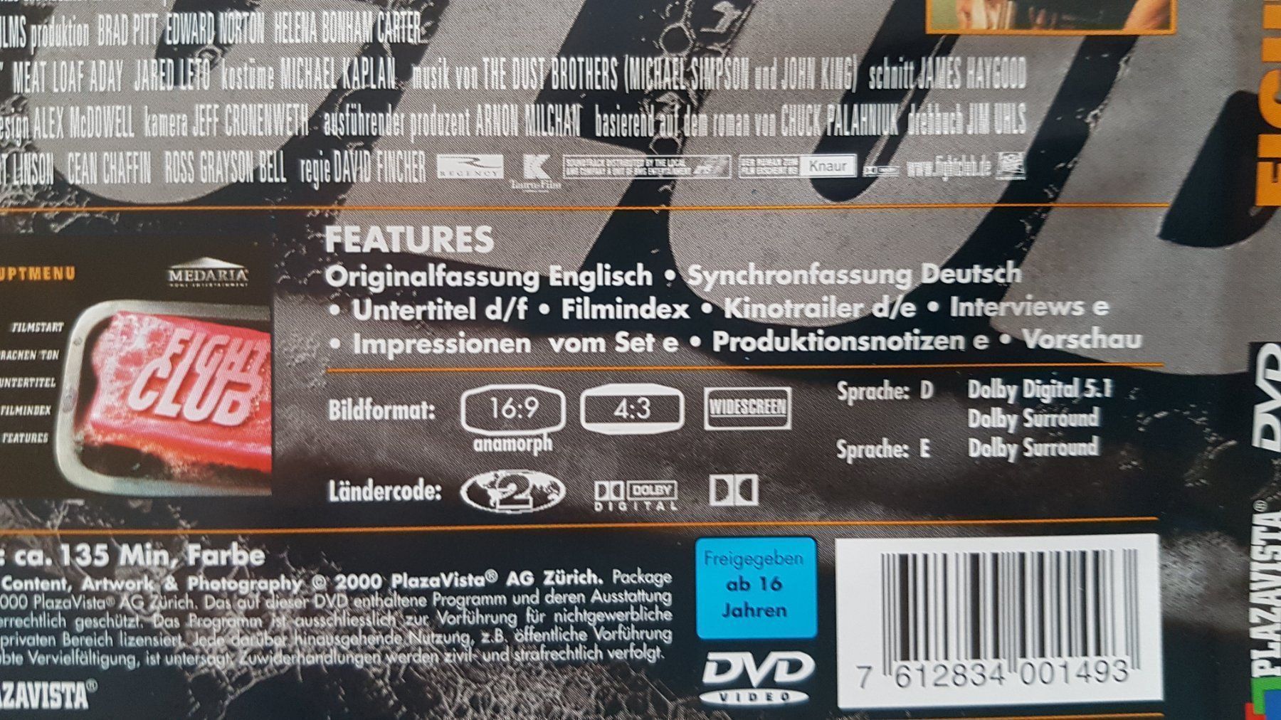 Alle DVDs: DVD Fight Club / Brad Pitt – Gebraucht aus Oetwil am See von fineli2 1