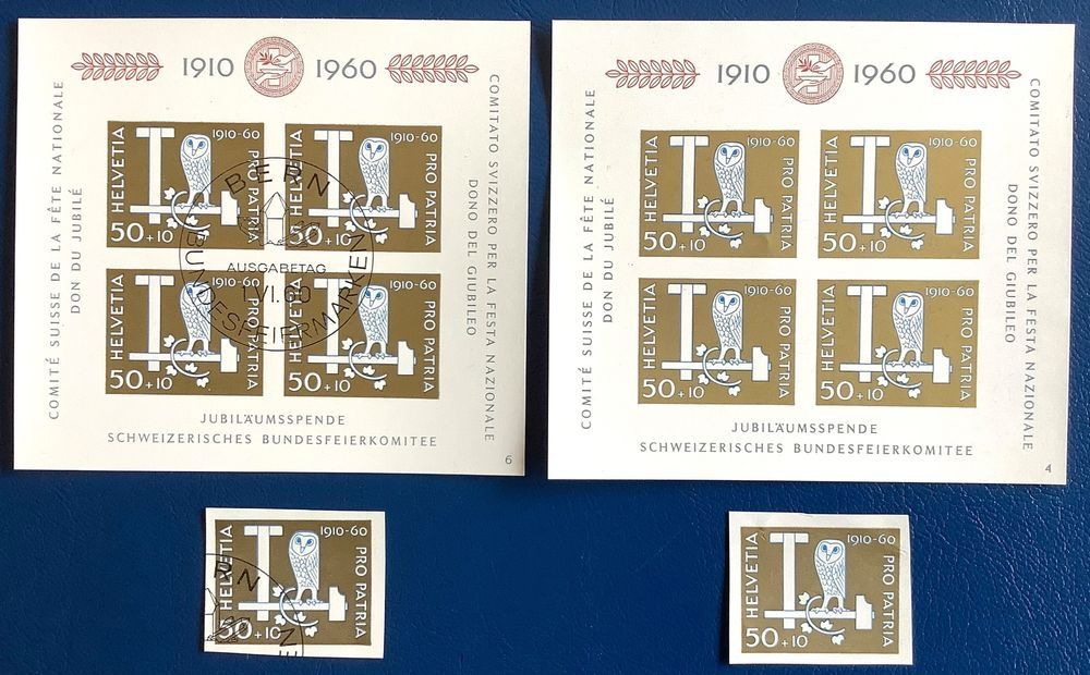 Tutti i francobolli: 1960 Pro Patria Block - ET + Postfrisch + Einzel ** + ET – Nuovo (secondo la descrizione) da Liestal venduto da Skunk02 1
