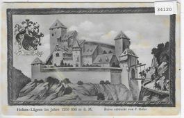 Ruine Hohen-Lägern um 1200 - Stabstempel: Boppselsen Zürich