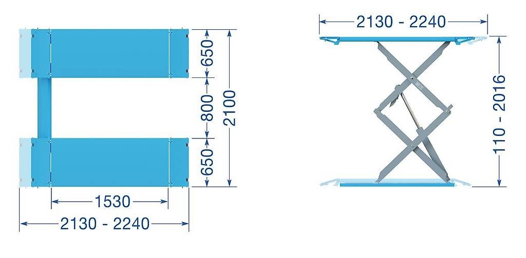 Piattaforme elevatrici & Crick: Profi Scherenhebebühne 3.5 t - Überflur Blau – Nuovo e nell'imballaggio originale da Rüthi (Rheintal) venduto da Toptool 9