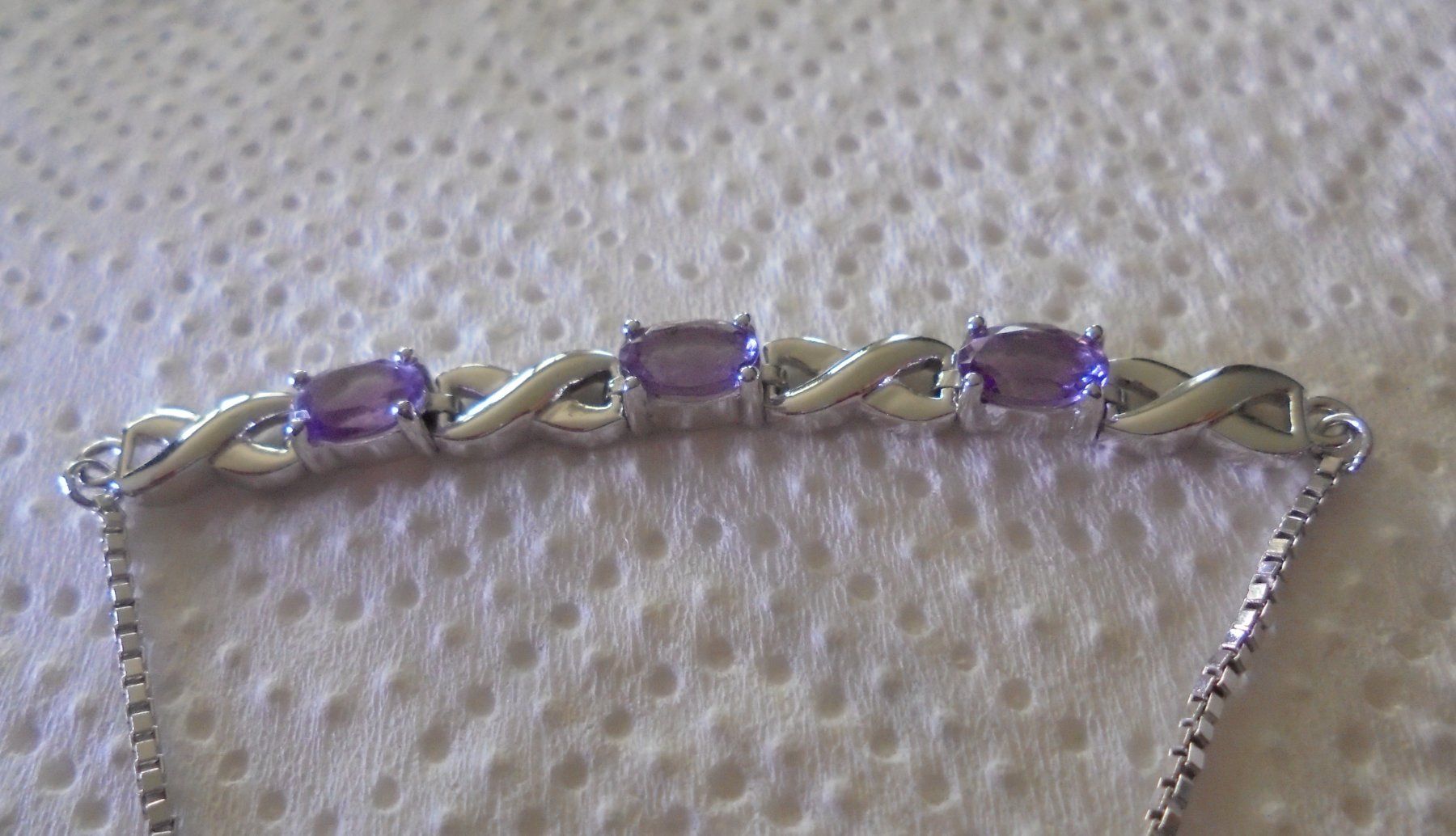 Bracciali & Braccialetti: Echtschmuck: Silberarmband 925er mit Amethyst – Nuovo (secondo la descrizione) da Zuchwil venduto da maumauchi 3