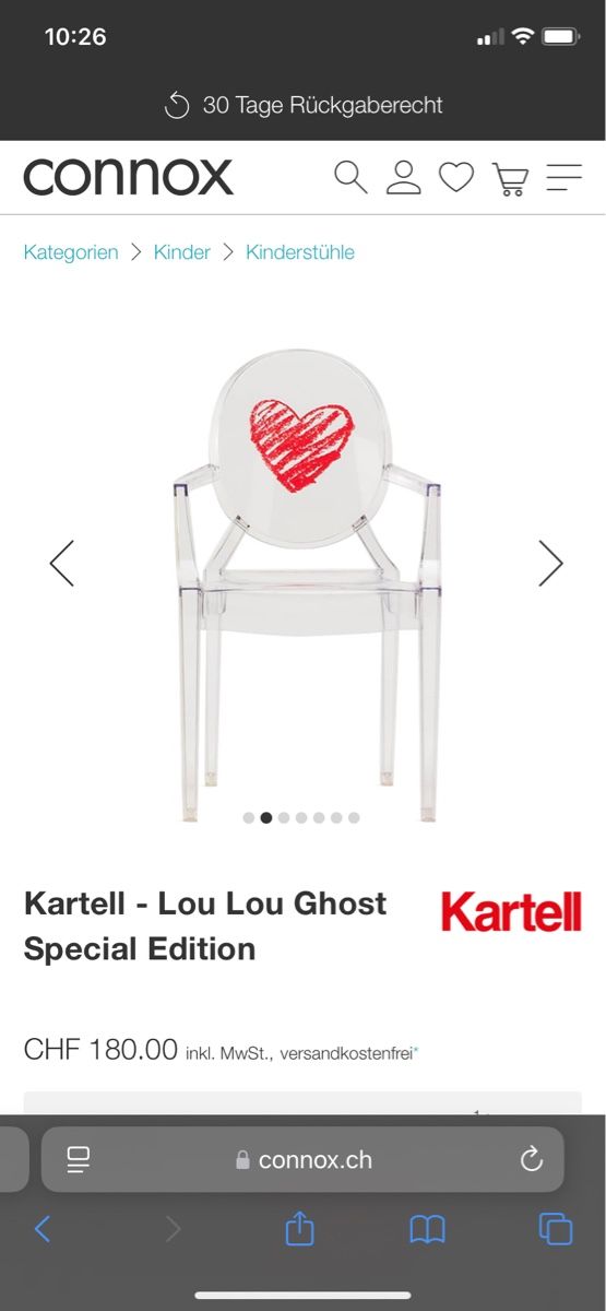 Kartell Stühle: Kartell Kinderstuhl Lou Lou Ghost – Gebraucht aus Salenstein von Nadjasov 2