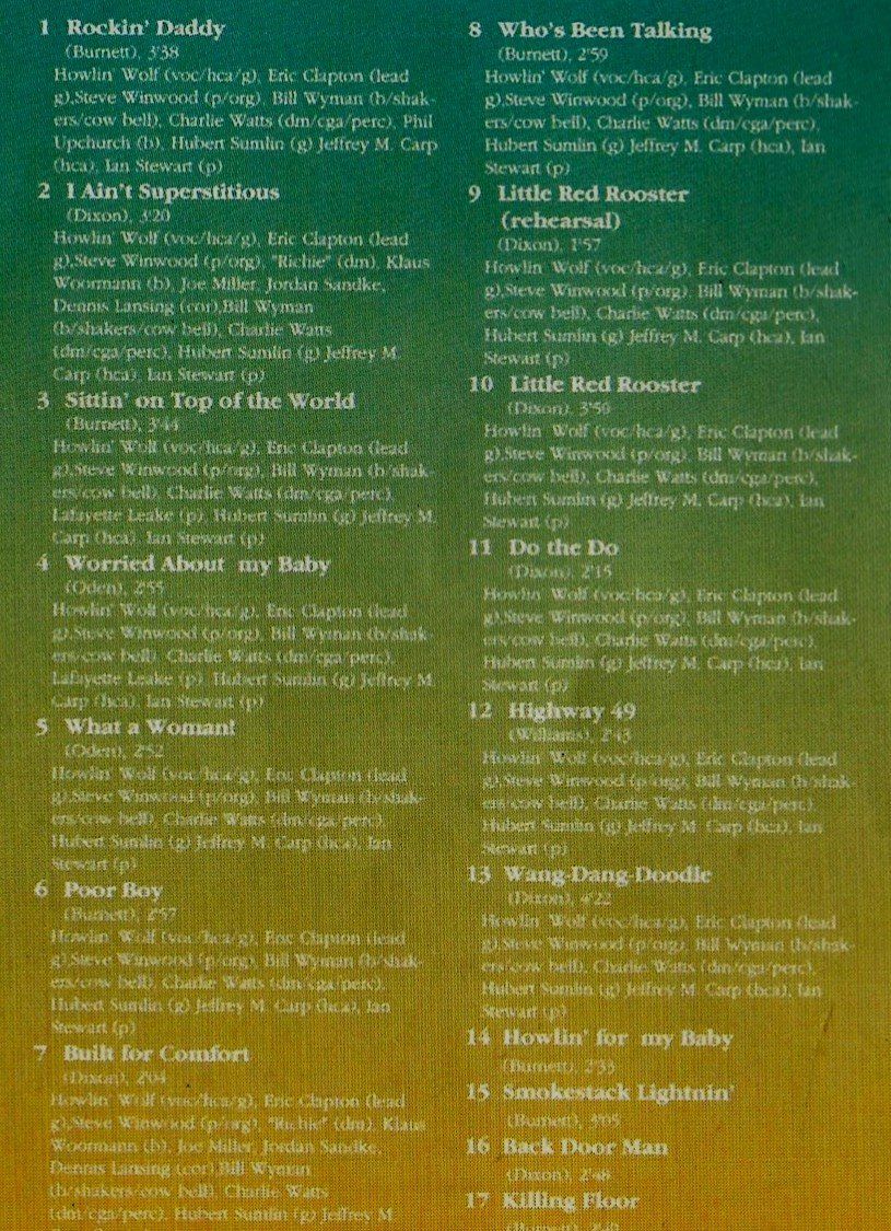 CD: Howlin' Wolf LONDON SESSIONS Rolling Stones Delta Blues CD – Usato da Kandergrund venduto da Sososo 5