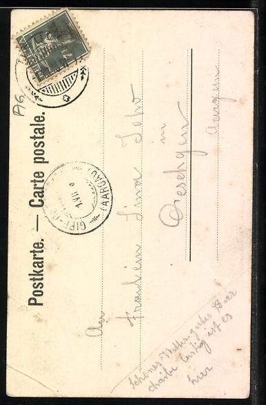 Cartoline postali: Brugg, Flusspartie mit Wohngebäuden im  – Usato da Berlin venduto da bartko-reher 1