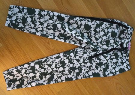 Hose Lieblingsstück Gr 40 grün oliv weiss Stoffhose Galon