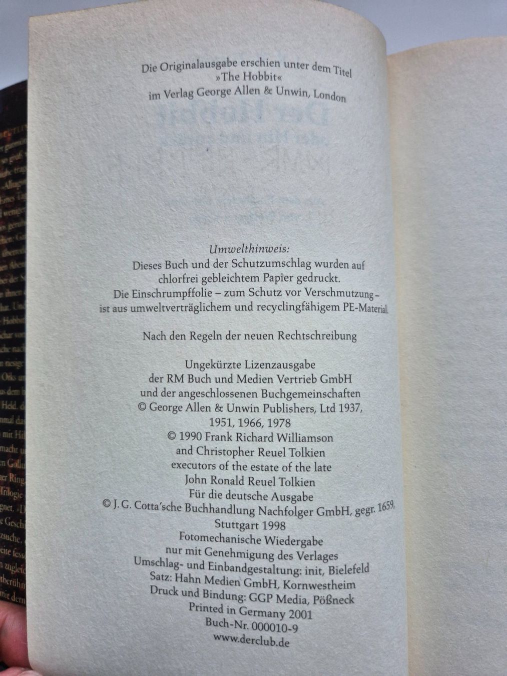 Bücher: Der kleine Hobbit     J.R.R. Tolkien – Gebraucht aus Niederweningen von Obson 2