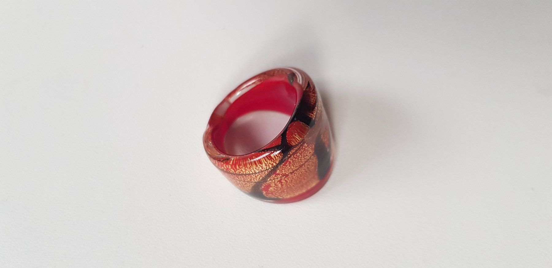 Anelli: Grande bague design en verre de Murano comme NEUVE – Usato da Montreux venduto da Art_et_antiquites 2