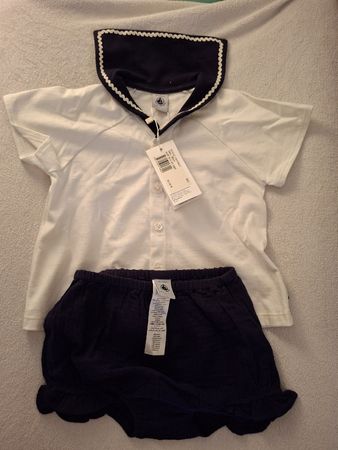 Ensemble short et t-shirt bébé Petit Bateau taille 86 neuf