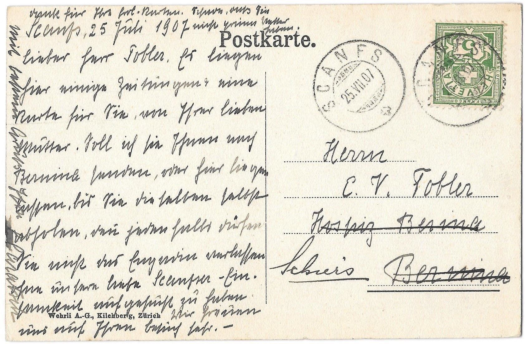 Cartes postales: Alt - Pontresina Strassenpartie – D'occasion à Olten par clotaldi 1