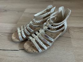 Sandalen Grösse 33 gold/beige