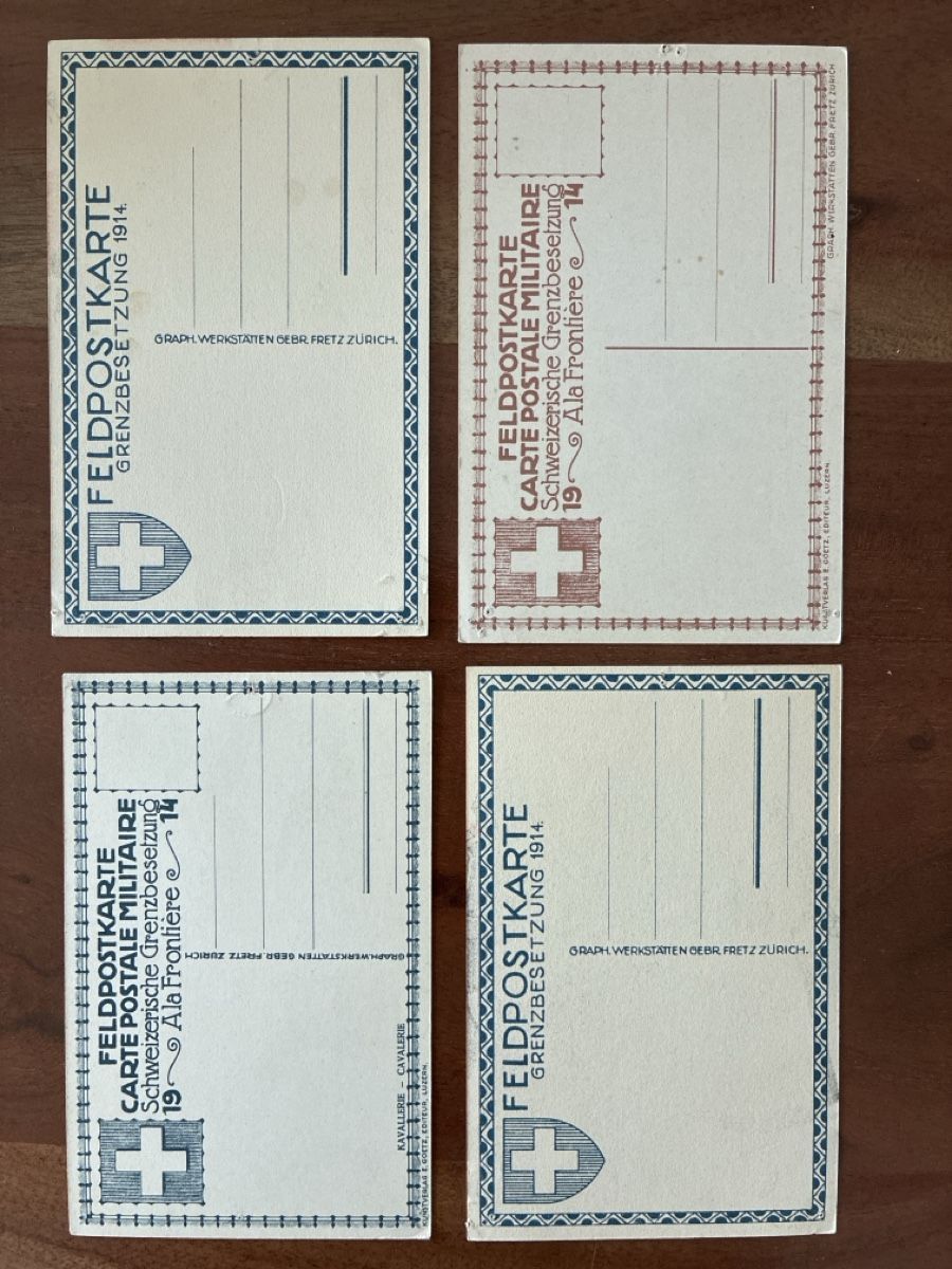 Cartoline postali: 14 Ansichtskarten Schweiz vom Militär Moos Karten CH – Usato da Oftringen venduto da Cla.vD.74 3