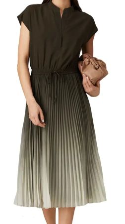 Plisseekleid mit Farbverlauf