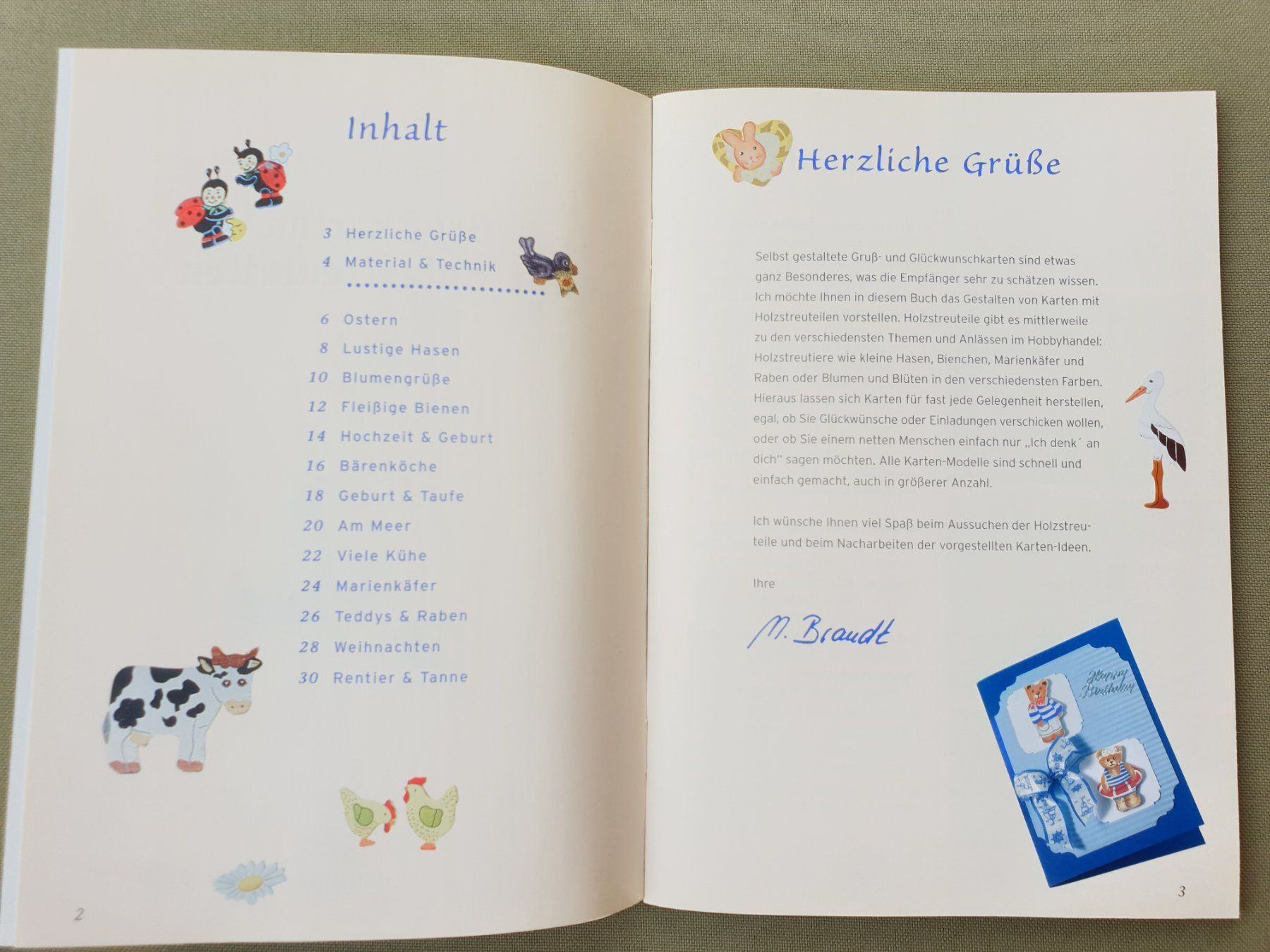 Livres: Grusskarten mit Holzstreuteilen – D'occasion à Möriken AG par pam66 3