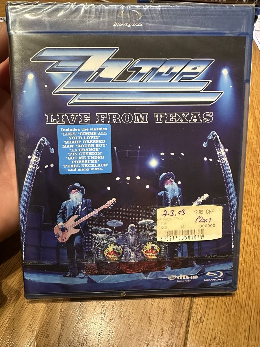 Tutti i DVDs: ZZ Top live from Texas, OVP, Bluray – Nuovo e nell'imballaggio originale da Benken ZH venduto da Audi-erich