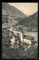 AK Amsteg, Teilansicht mit Kirche, 1918