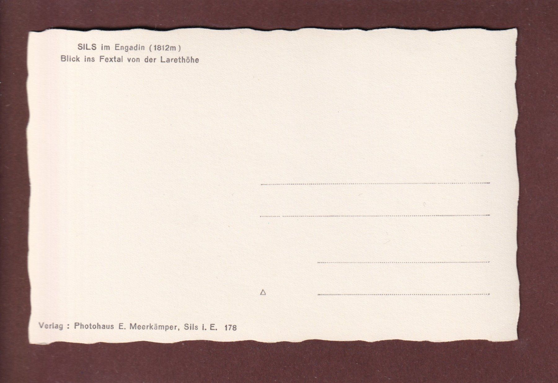 Cartoline postali: SILS im Engadin - Fextal – Usato da Pully venduto da nicecards 1