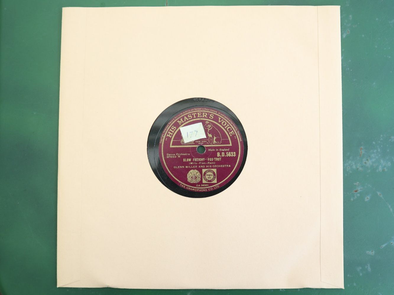 Vinyles: Schellack Glenn Miller Slow Freight / Bugle Call Rag – D'occasion à Eschenbach SG par Astalavista