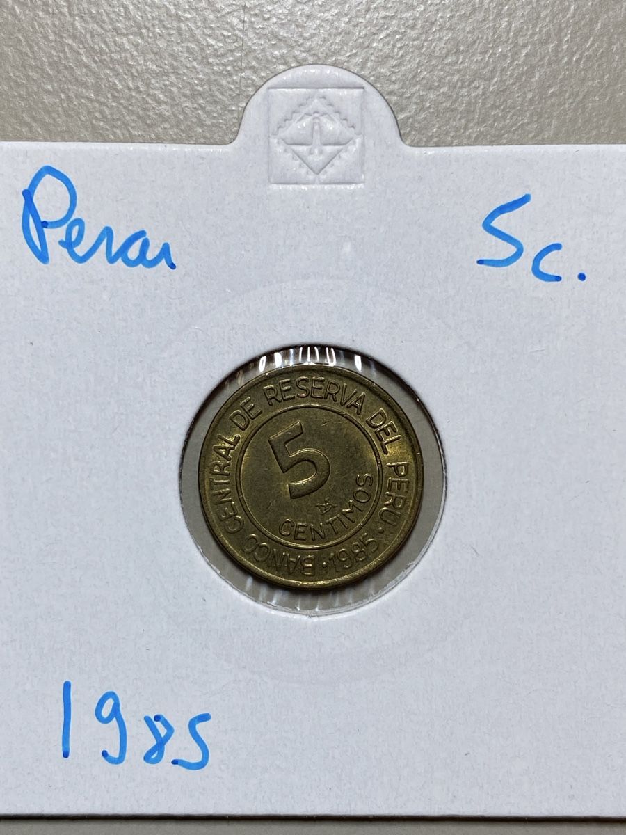 Tutti le monete: Pérou - 5 centimes - 1985 – Usato da Payerne venduto da Mike1682