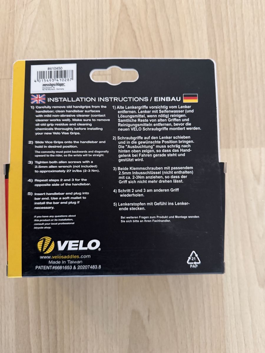 Pezzi di ricambio: Velo Vice Griffe, ergonomisch, Neu! – Usato da Fehraltorf venduto da flo0606 1