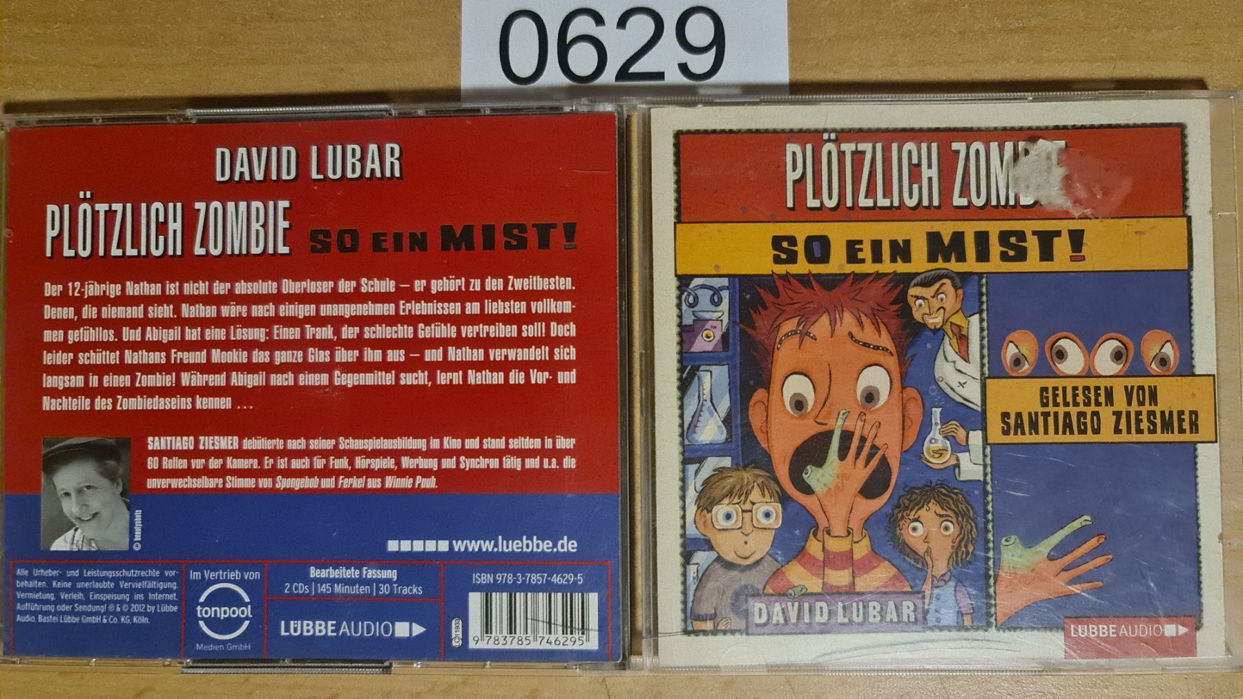 CD: David Lubar - Plötzlich Zombie So ein Mist! 2CDs Top! – Usato da Dintikon venduto da Vexi