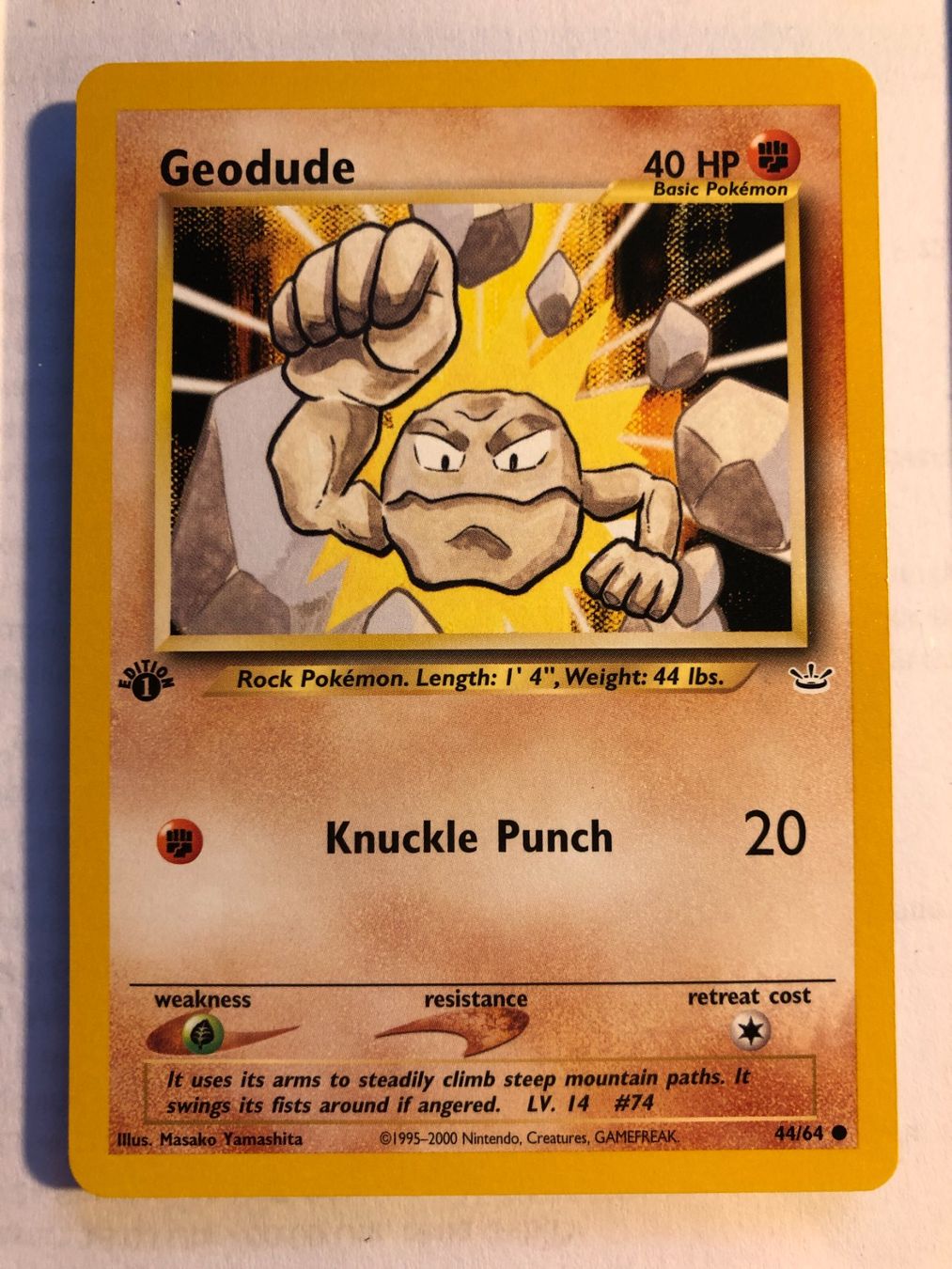 Sammelbilder & Trading cards: Geodude 1st Neo Revelation - MINT - ab 1.- – Gebraucht aus Giubiasco von dan_pr8b