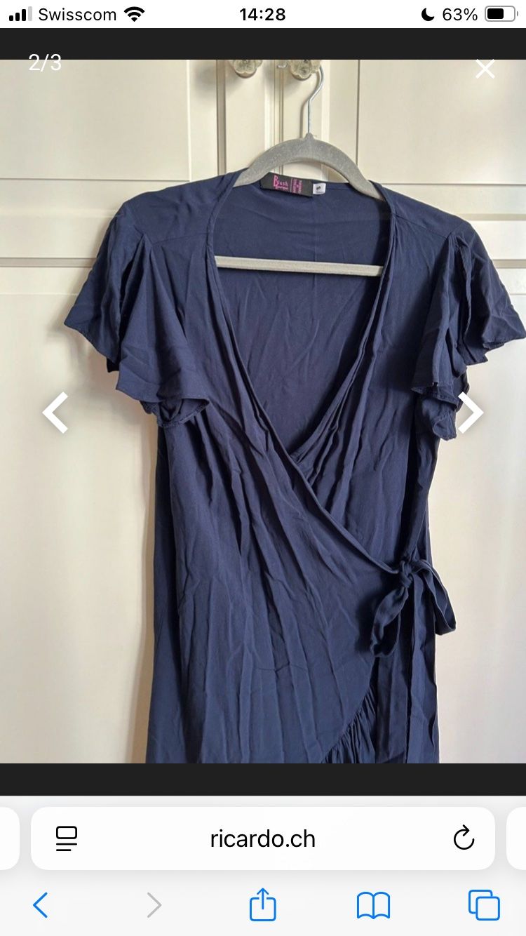 Kleider: Blaues Wickelkleid, S – Gebraucht aus Regensdorf von AHenter