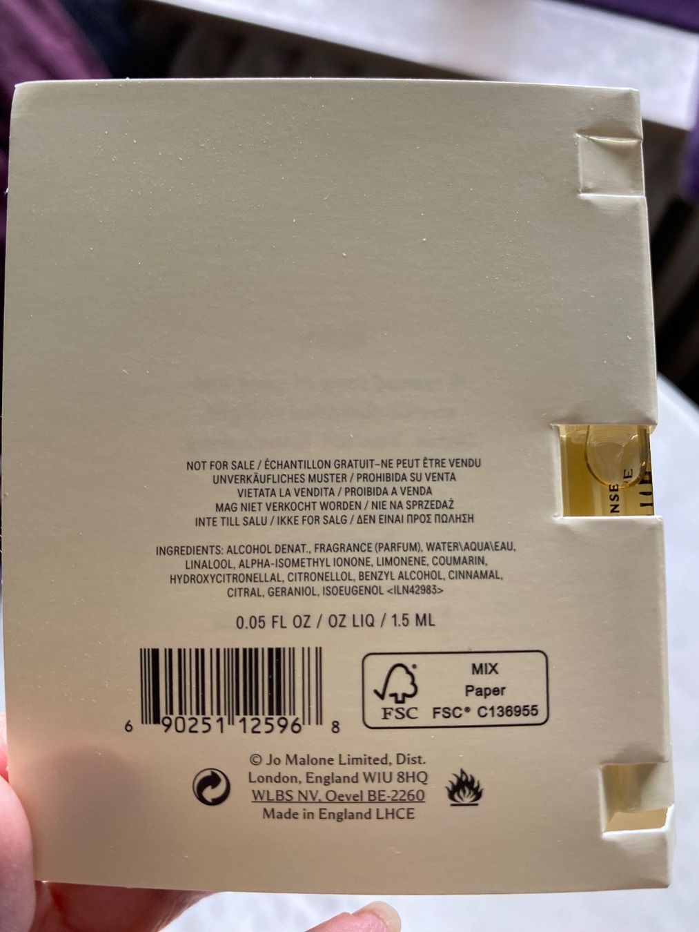 Jo Malone Profumi & Eau de Toilette: Jo Malone 2 Cologne Intense Parfum Muster à 1.5 ml – Nuovo (secondo la descrizione) da Basel venduto da Sun_Stars777 4