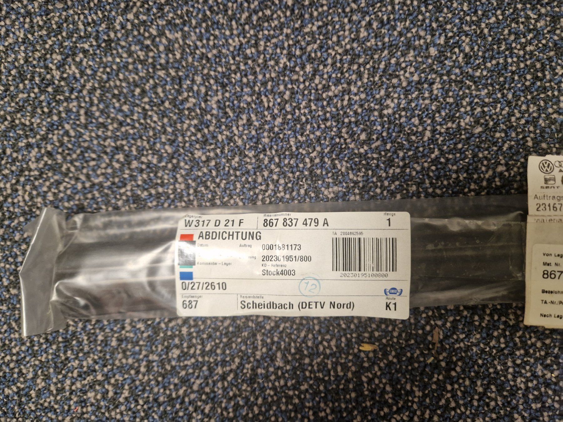 Volkswagen Alle Autoersatzteile: Polo G40 Fensterschachtabdichtung – Neu und originalverpackt aus Unteriberg von JMarty