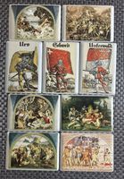 Lot -- 9 x Blechschilder Schweizer Geschichte