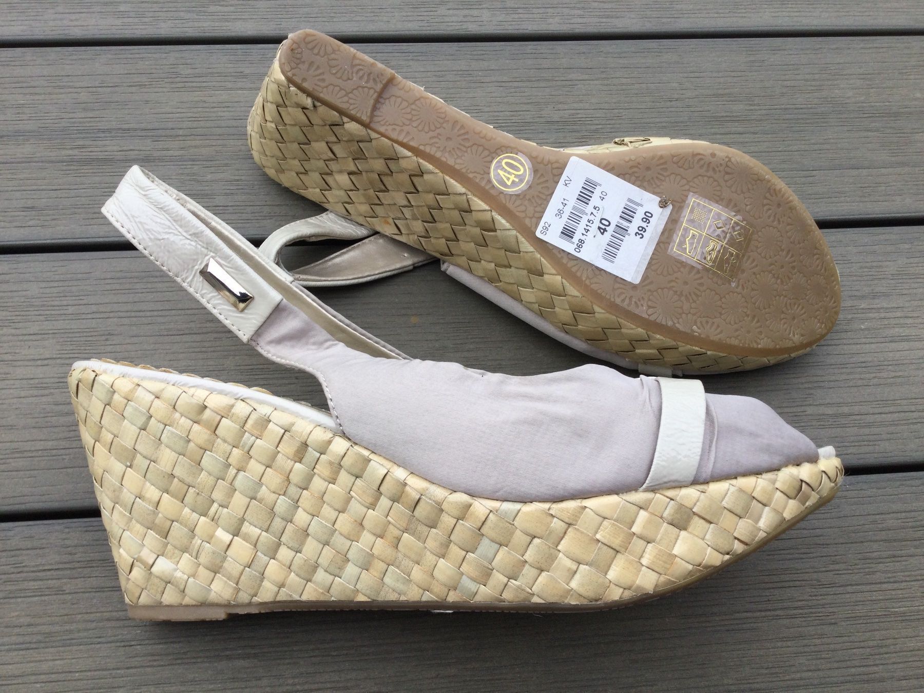 Cube Scarpe da donna: Sandalettes compensées satinées CUBE new – Nuovo e nell'imballaggio originale da Agiez venduto da chouchanelle 2