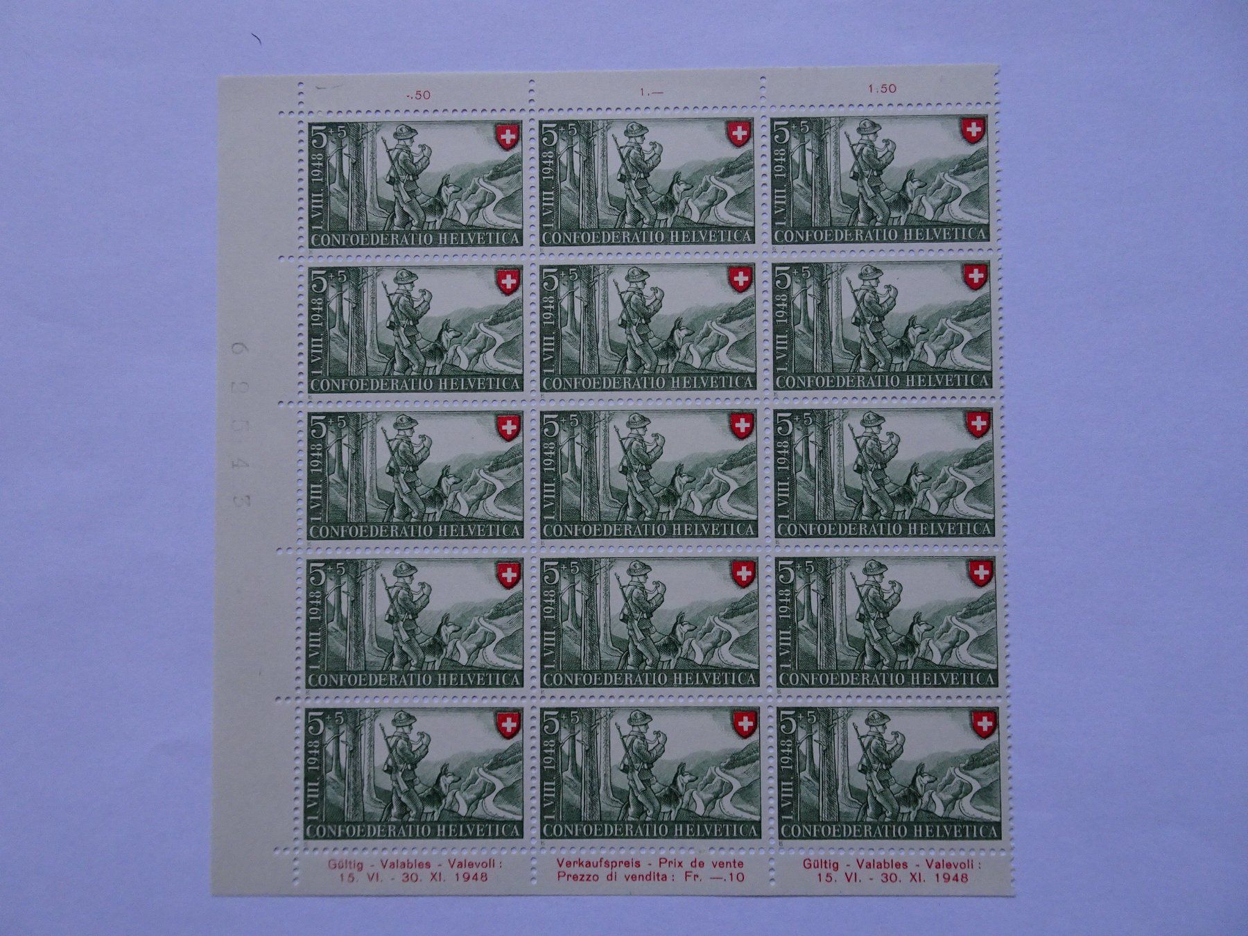 Tutti i francobolli: PP 1948* – Nuovo (secondo la descrizione) da Aadorf venduto da Chnorli-Furz