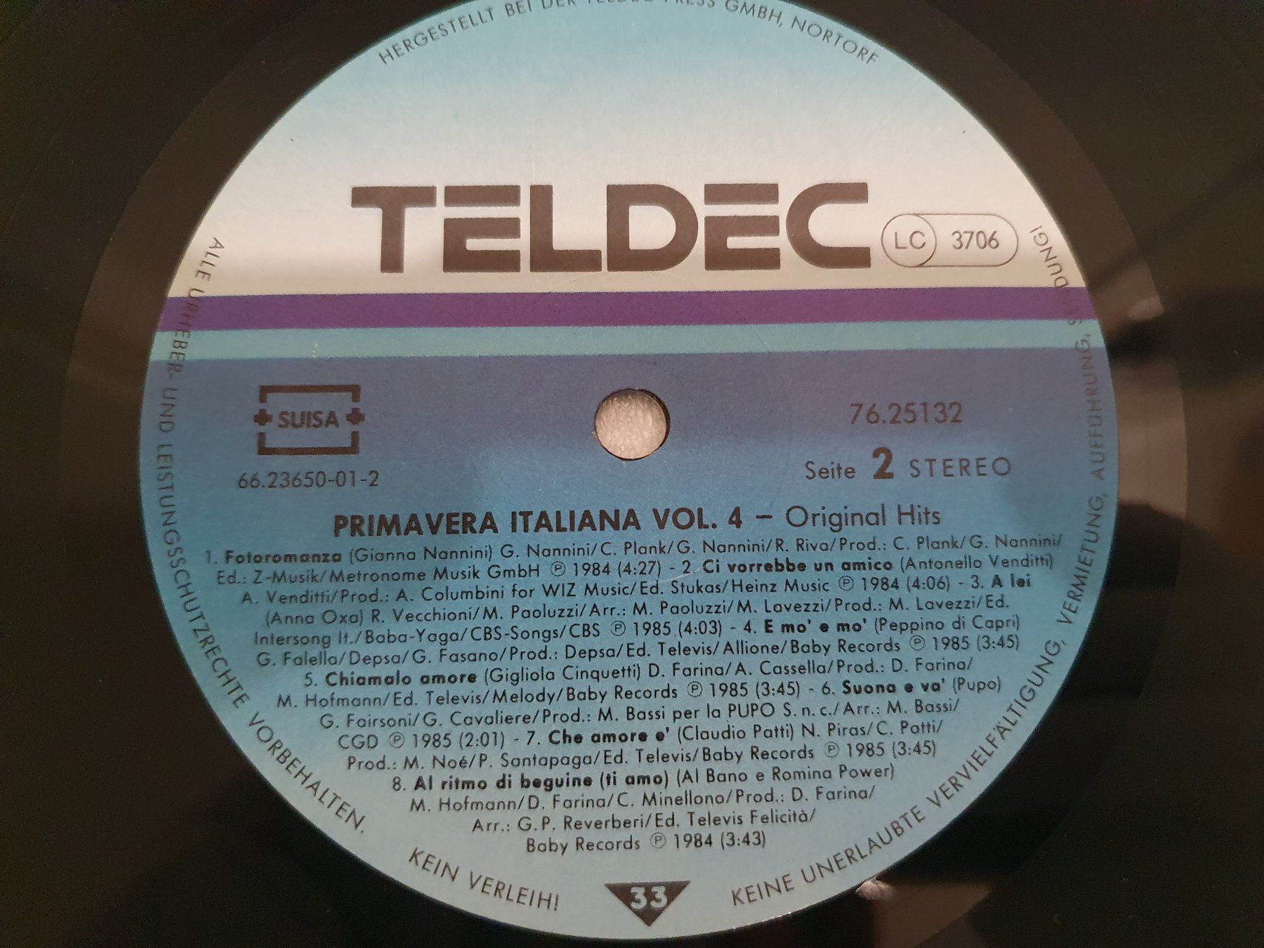 Dischi in vinile: Primavera Italiana Vol. 4 – Usato da Uster venduto da Vinyl-Leidenschaft 5