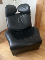Designersessel Leder schwarz verstellbar top Zustand