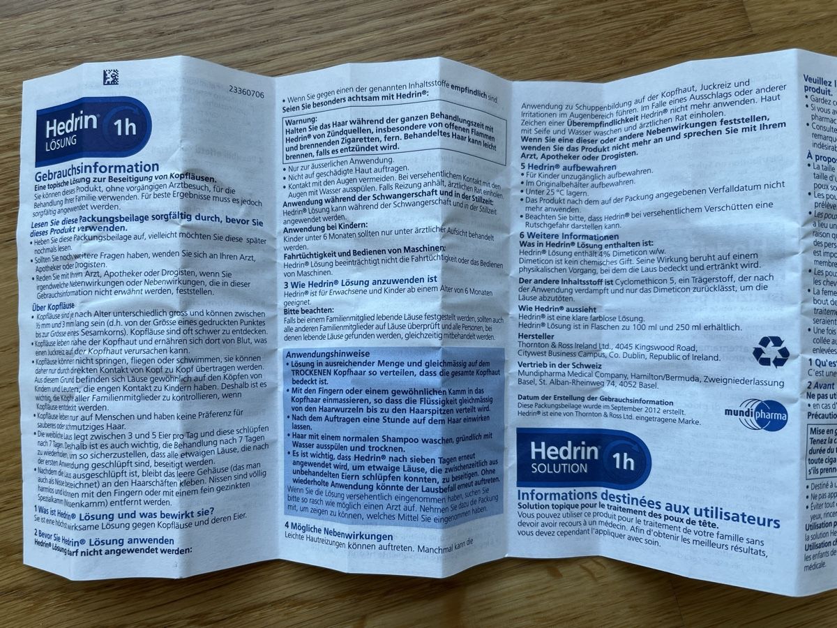 Haarpflegeprodukte: Hedrin Lösung gegen Kopfläuse – Neu und originalverpackt aus Zürich von yeti044 1