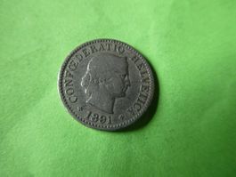 Schweiz 1891, 5 Rappen