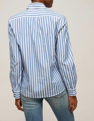 Max Mara Camicette: Max Mara Weekend langarm BW Bluse blau weiss gestreift Gr 40 – Nuovo e nell'imballaggio originale da Zürich venduto da rar_b2y9 4