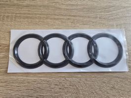 4 Ringe 216mm Audi Schwarz Glanz