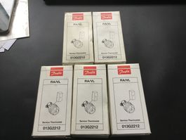 5 Stück Danfoss RA/VL mit Fernfühler 3 m. bride 26mm. NEU