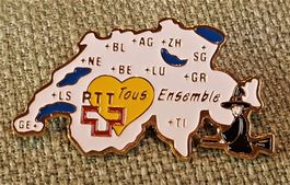 K056  Pin Schweiz PTT Hexe Tous Ensemble