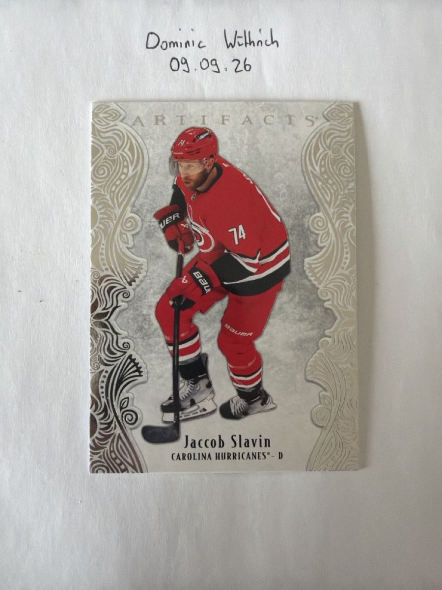 NHL Carte collezionabili: 2025-26 Upper Deck Artifacts Jaccob Slavin #24 – Nuovo (secondo la descrizione) da Düdingen venduto da doems72