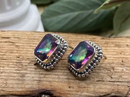 Ohrstecker Mysticquarz in Sterlingsilber