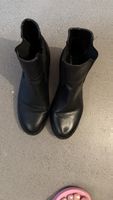 Schwarze Damen Stiefeletten mit Absatz 39