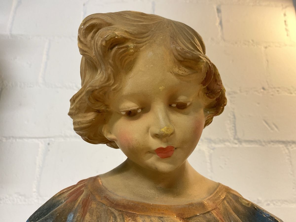 Sculture & Statue: Antike Mädchenbüste, Gips, farbig bemalt – Usato da sursee venduto da trilli-tralli 2