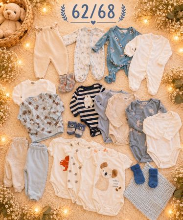 Babykleider Set blau Grösse 62/68 - Top Zustand