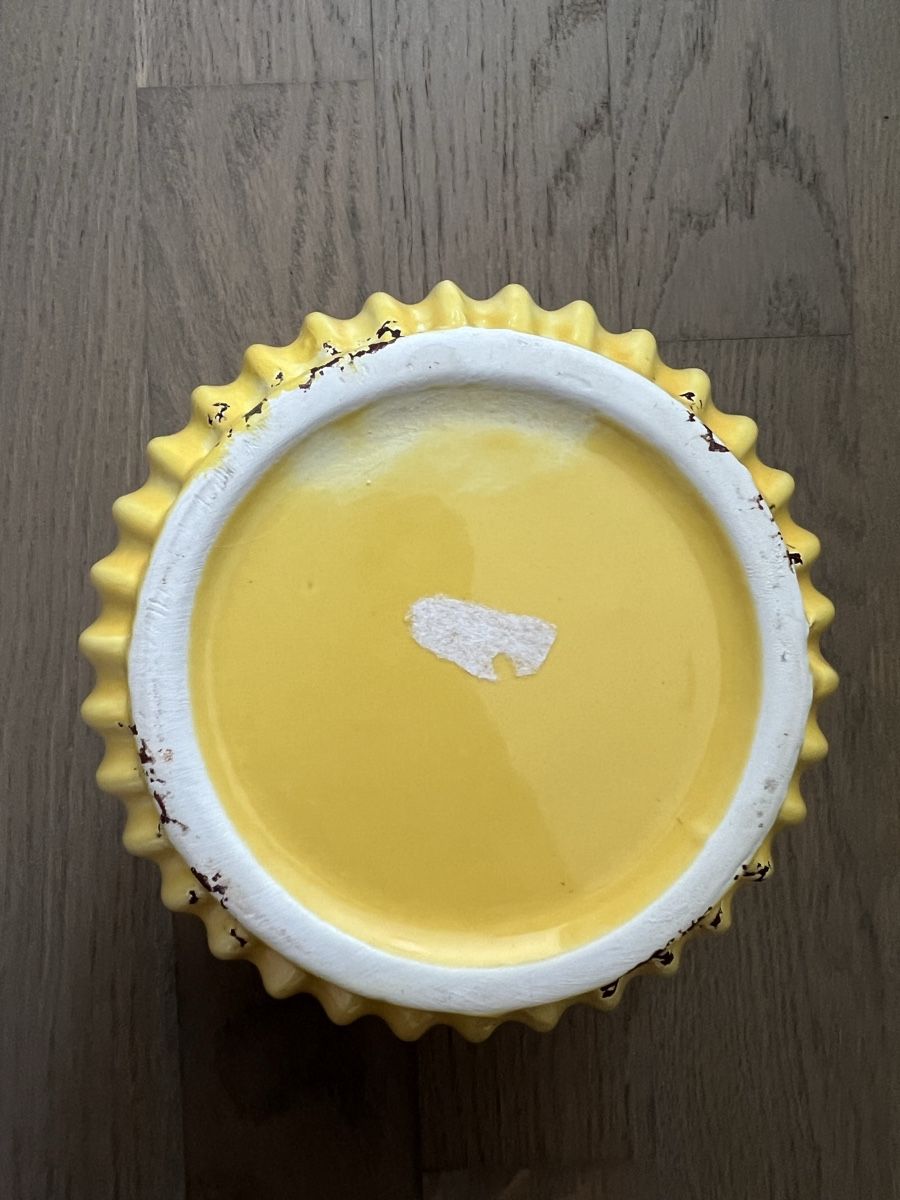 Vasi per fiori: Übertopf Keramik gelb geriffelt – Usato da Kriens venduto da Luzernerin_K 6