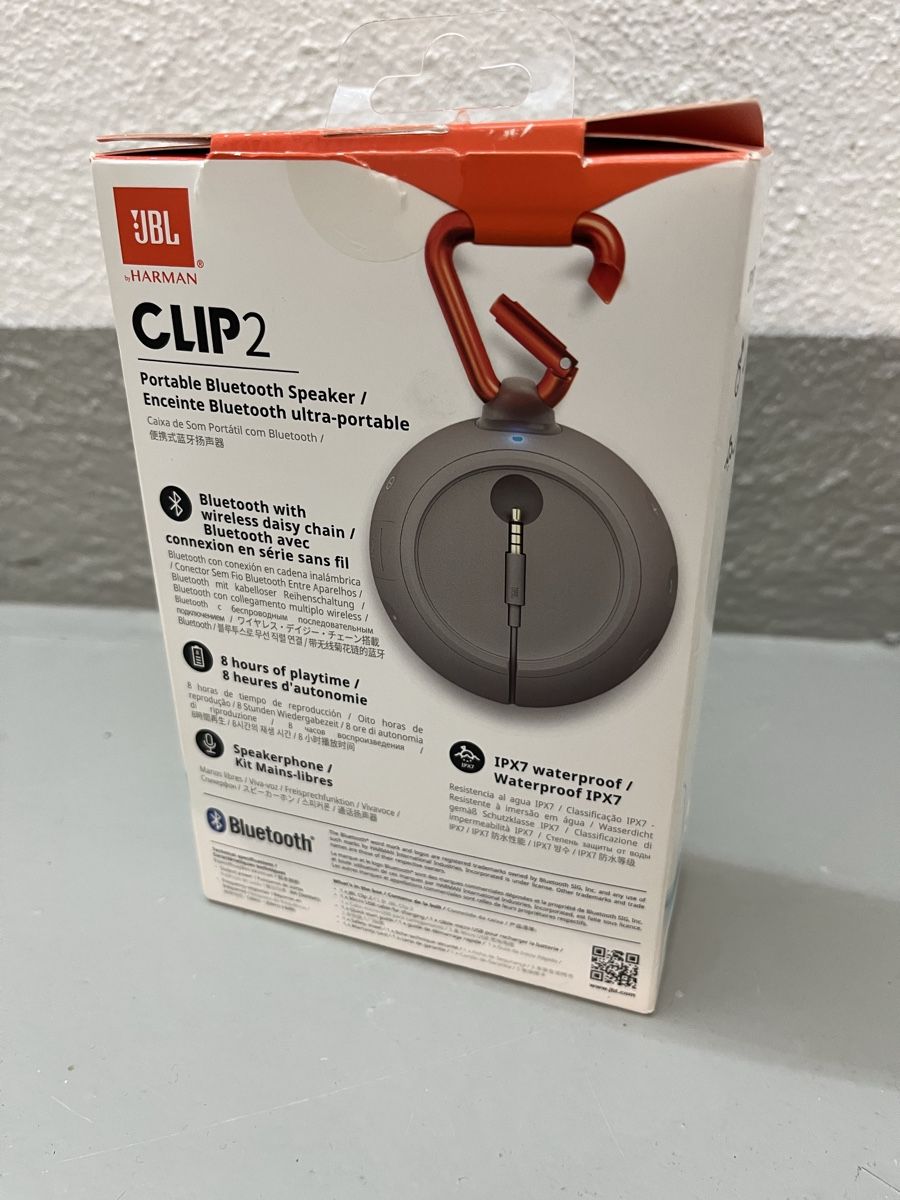 Tragbarer Mediaplayer: JBL Clip 2 Portable Bluetooth Speaker - Waterproof! – Neu und originalverpackt aus Affoltern am Albis von dan_jm8b 1