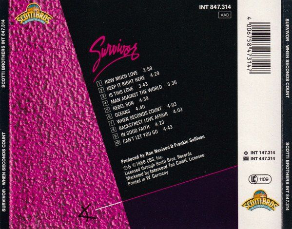 CD: Survivor – When Seconds Count – Usato da St.Gallen venduto da jalamusic 1