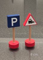 Holzschilderli, Spielzeug, Eisenbahn, Parkplatz