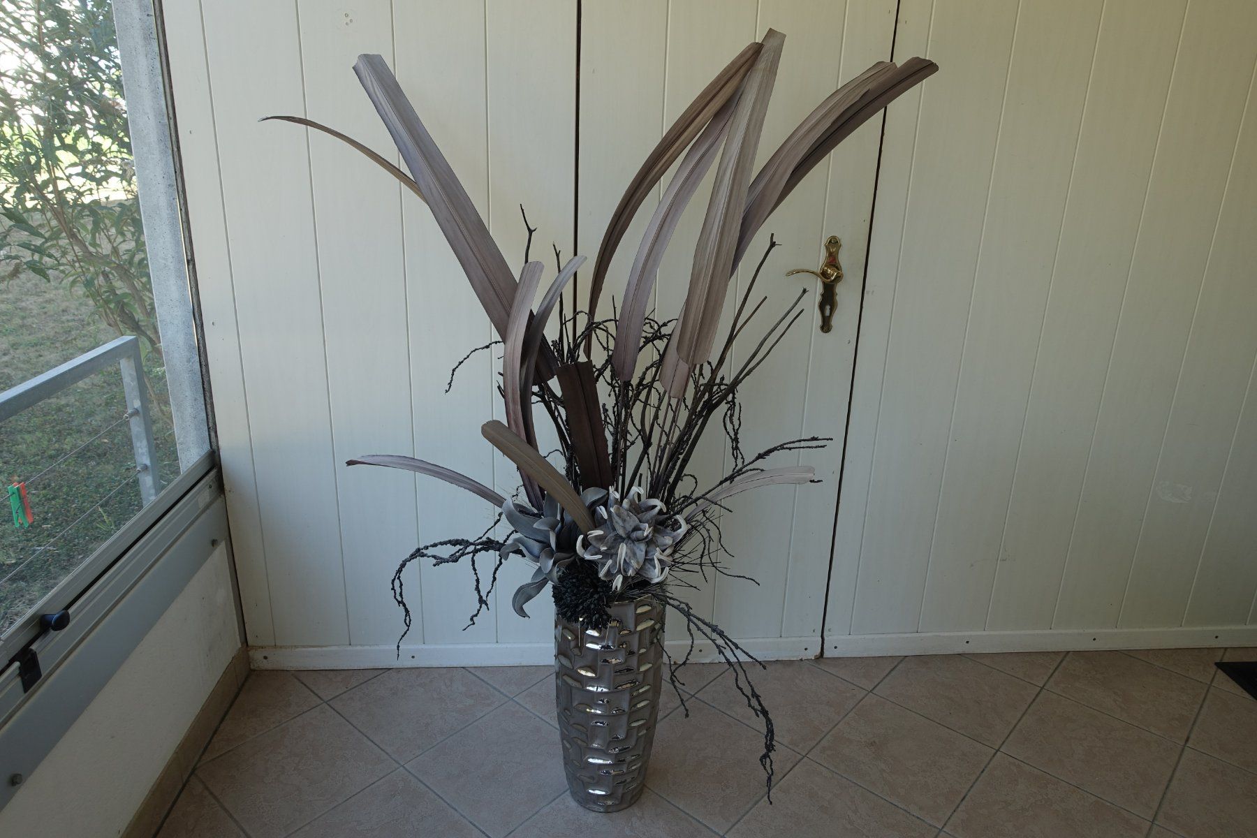 Vasen & Gefässe: Blumenvase mit Gesteck – Gebraucht aus Belp von Mazarron58